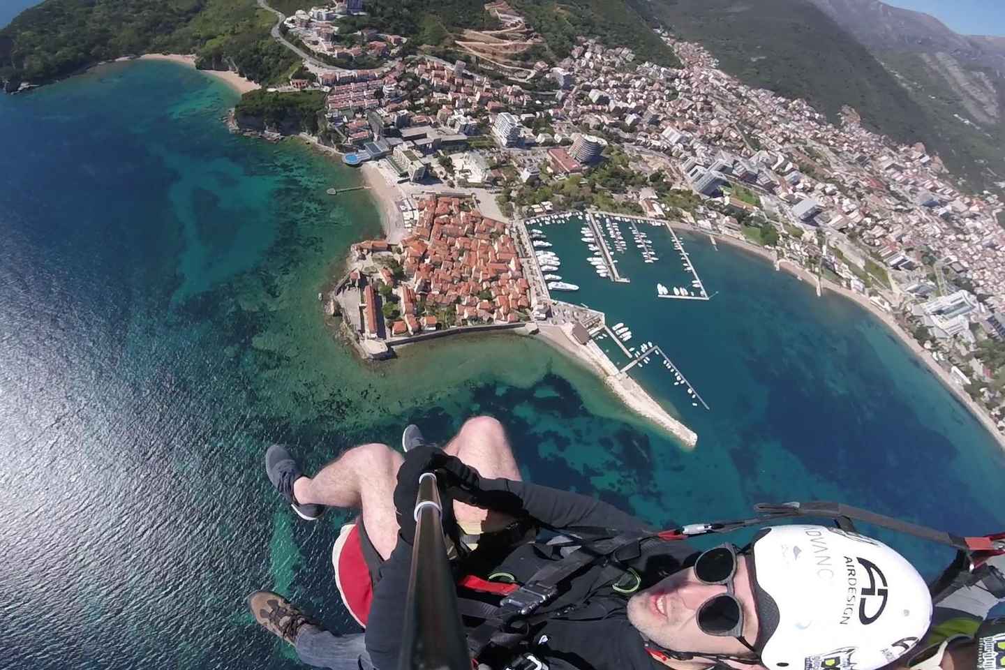 Parapente Monténégro : Survol de la Vieille Ville de Budva