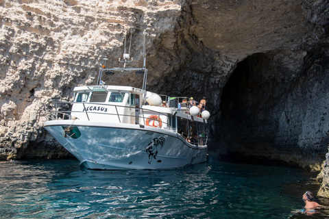 From Mellieha: Three Bay Cruise including the Blue Lagoon