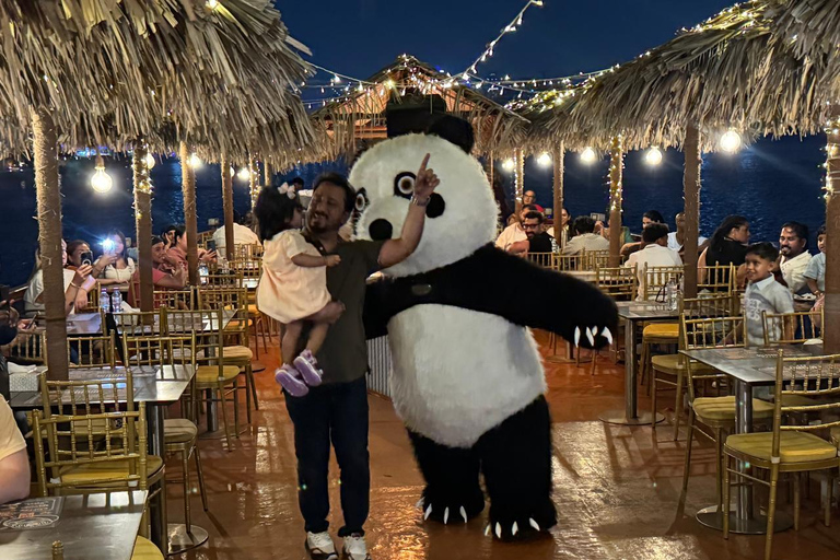 迪拜河阿拉伯独桅帆船巡游、小型游艇码头表演、自助餐和饮料选项迪拜河游船+晚餐+现场舞蹈表演（不含接送服务）