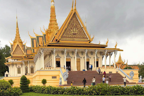Phnom Penh: Royal Palace, City & Silk Islands -Half/Full Day Half-Day: Royal Palace, Museum, Wat Phnom & Central Market