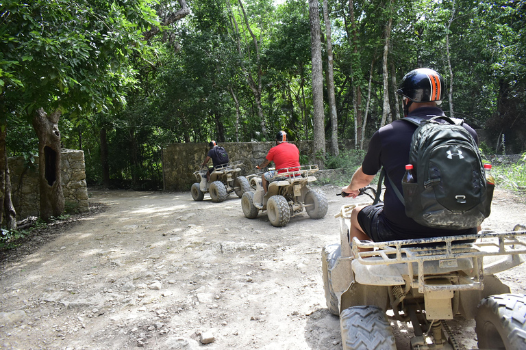 ATV Tour from Tulum or Riviera with Rappel, Cenote & Zipline *"Mystic Maya Adventure: Rappel, Cenote, Zipline & ATV"*