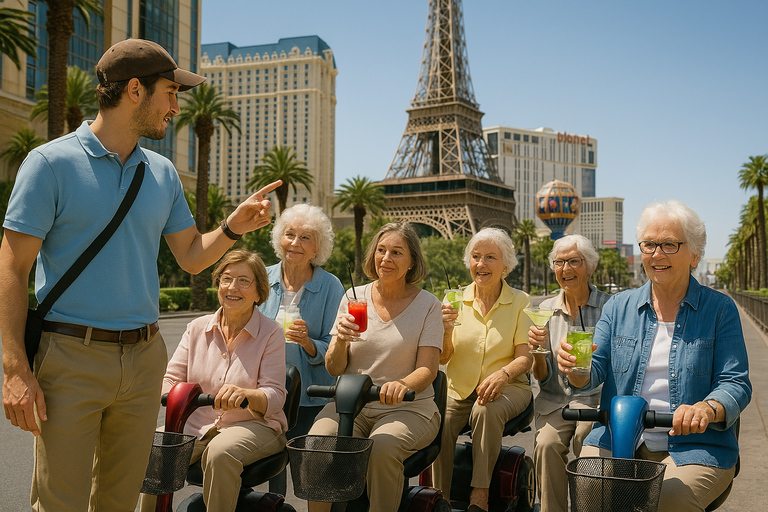 Las Vegas Strip: tour en scooter de movilidad con almuerzoLas Vegas Strip: recorrido en scooter eléctrico con almuerzo incluido