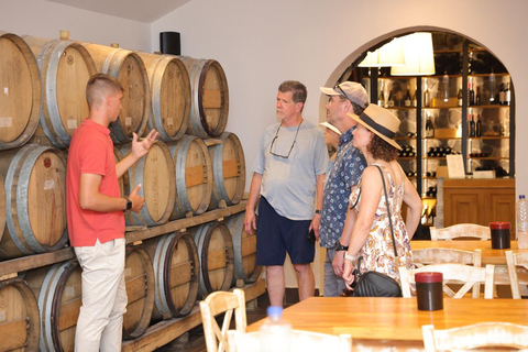 Santorini: Tour delle cantine con degustazione di vini e ciboTour al tramonto