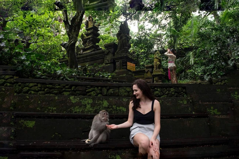 Bali: Monkey Forest, Waterfall, Swing & Beratan Lake Temple Private Tour Without Entrance Tickets
