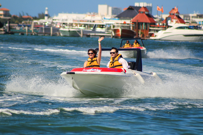 Cancún: tour de aventura en la selva con lancha y esnórquelTour de aventura por la selva de Cancún a las 09:00 (lancha 