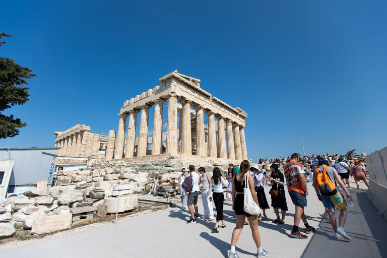 From Piraeus Port: Acropolis and Parthenon Mythology Tour Acropolis Walking Tour With Tickets