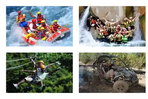 Rafting, Buggy veya Quad, Zipline, Canyoning (4'ü 1 arada) Turu