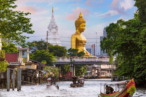 Bangkok: Canal Boat Tour with Riverside Highlights Small Group Tour with Meeting Point