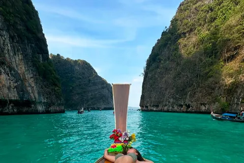 From Phi Phi Island :Half-day Tour by Longtail Boat