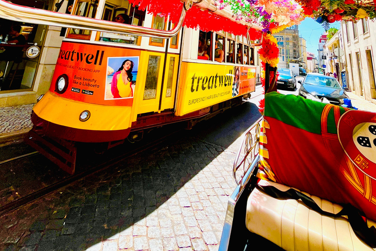 Lisbon: Multilingual Private TukTuk Tour with Live Guide Ultimate Lisbon & Belém Experience 04 hrs(Pick Up+Drop-off)*