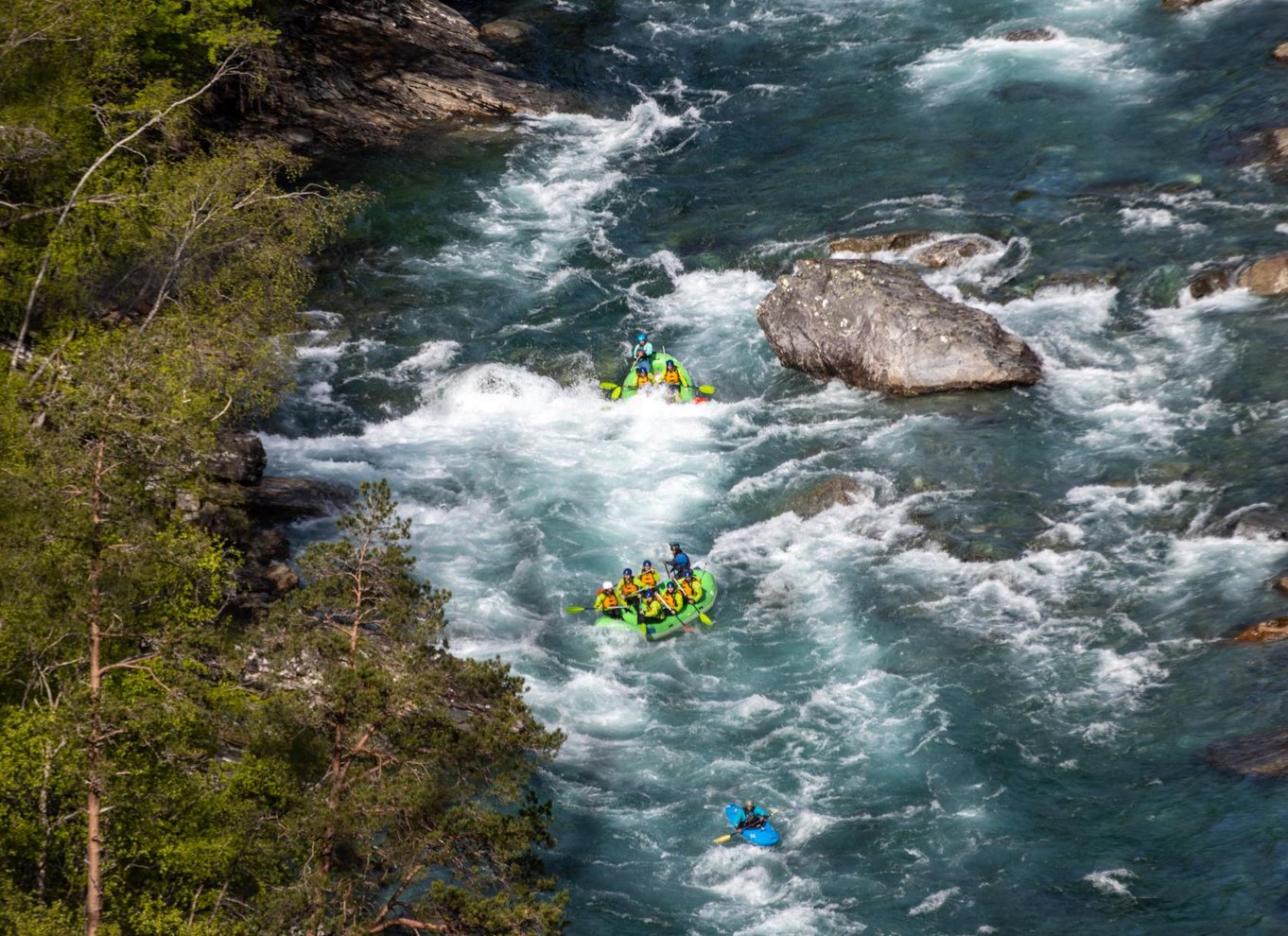 Voss: Spændende guidet tur med rafting i hvidt vand