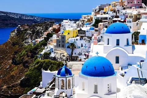 Creta: Viagem de 1 dia em Santorini de barco com visita a Oia e Fira