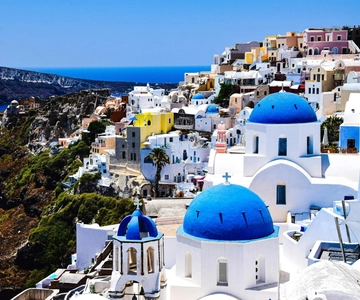 Creta: Viagem de 1 dia em Santorini de barco com visita a Oia e Fira