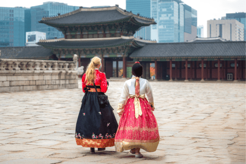 Gyeongbok-gung and Seochon walking tour with coin lunchbox Gyeongbok-gung & Seochon Walking Tour (Hanbok Experience)