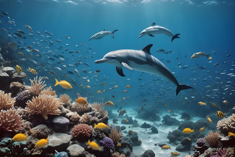 Plongée dans le lagon d&#039;El Gouna et plongée avec les dauphins, avec déjeuner