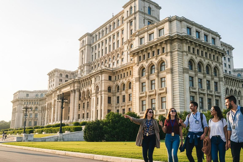 Bucharest: Parliament, Ceausescu House & Village Museum Tour Audio guide in 24 languages