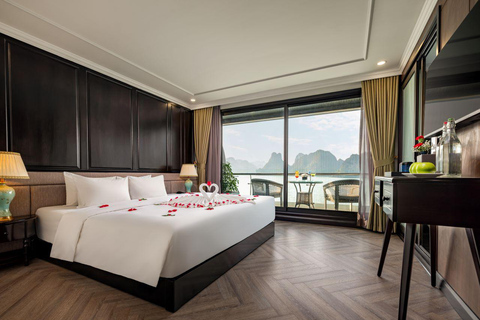 Hanoi: 2-Day Ha Long, Lan Ha 5-Star Cruise w/ Balcony Cabin Bay Light Suite with private balcony and bathtub (1st floor)