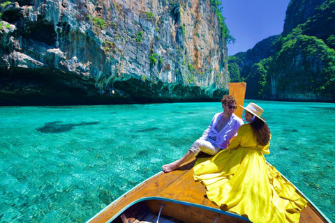 Phuket: Phi Phi, Maya, Khai of Maiton of Bamboe Eiland TourPhi Phi, Maya, Khai eiland tour per speedboot