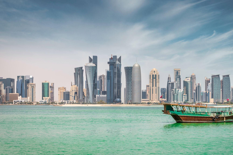 Doha: Traditional Sunset Dhow Cruise with BBQ Buffet onboard Sharing Sunset Dhow Cruise Tour with Transfers & BBQ Buffet