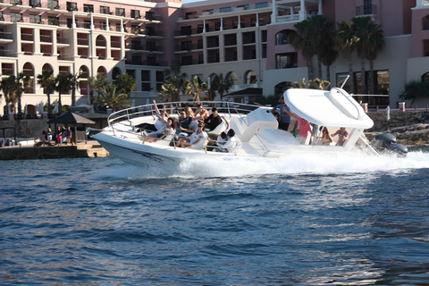 From St. Julian's: Comino and Blue Lagoon Trip by Speedboat Departure at 6:30 PM