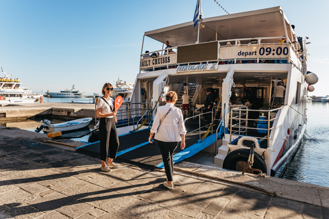 Rodes: Ilha Symi e Viagem de 1 Dia ao Mosteiro de Panormitis de BarcoCruzeiro saindo do porto de Mandraki na cidade de Rodes