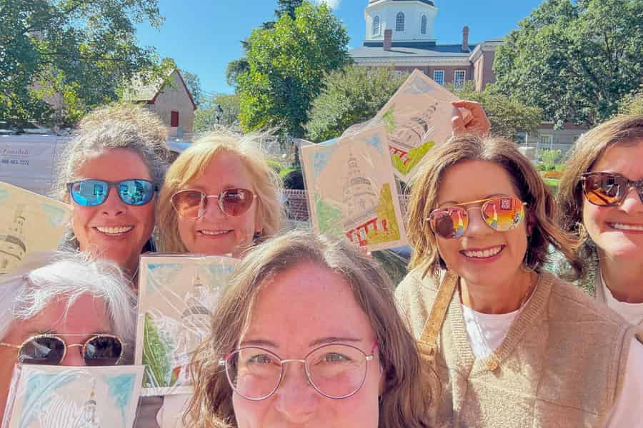 Annapolis: Malerei im Freien am MD State House. Foto: GetYourGuide