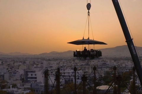 Athen: Dinner in the Sky Erlebnis