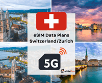 Zurich, Plan de données Internet ESIM Suisse 4G / 5G à grande vitesse - Housity