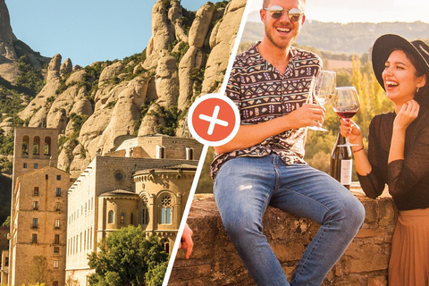 Desde Barcelona: Excursión de medio día a Montserrat de vinos y tapasVisita en inglés