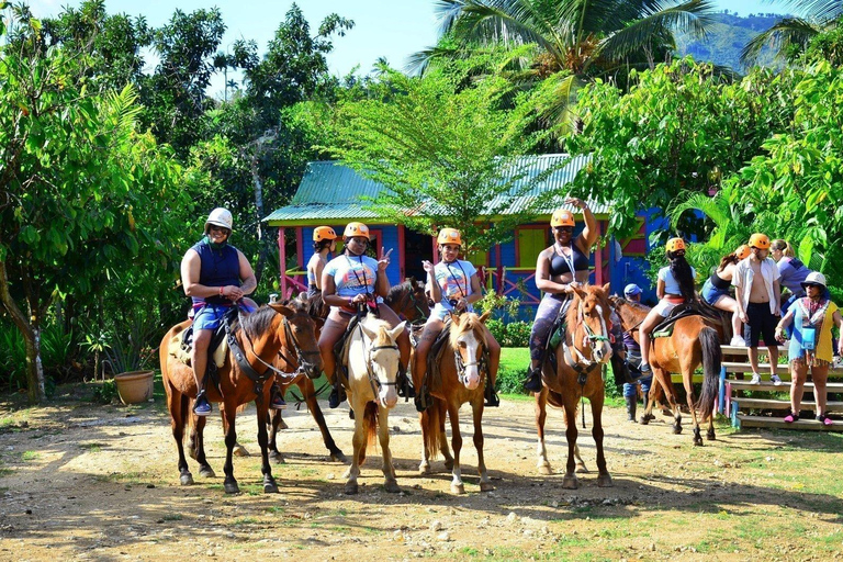 Punta Cana : Safari en tyrolienne, buggy et équitation