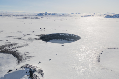 Akureyri: Lake Mývatn Snowmobile Tour with Pickup