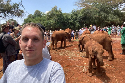 Nationaal park Nairobi, olifantenweeshuis en giraffencentrum