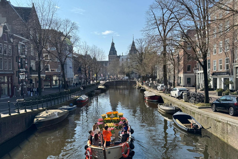 Amsterdam : Premium Tulip Boat Canal TourVisite des tulipes depuis la Maison d&#039;Anne Frank