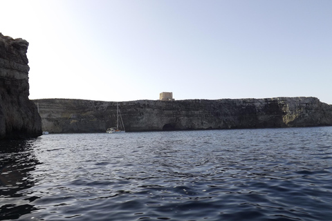 Blaue Lagune: Malta, Kristall-Lagune, Höhlen, privates SchnellbootMalta: Privates Schnellboot Comino ,Kristall / Blaue Lagune, Höhlen