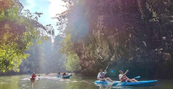 Krabi: Ao Thalane Kayak Tour & Jungle Swim with Lunch