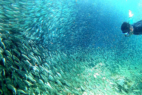 Passeio de quadriciclo, cachoeiras de Mantayupan e excursão pelas ilhas de Pescador + refeições