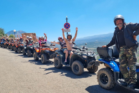 From Rethymno Panormo Bali: Quad Safari 57km Tour, 4 Hours A quad ATV for 2