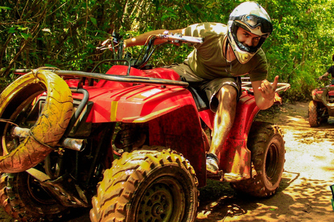 Paseo en atv compartir tirolesa y baño en cenote