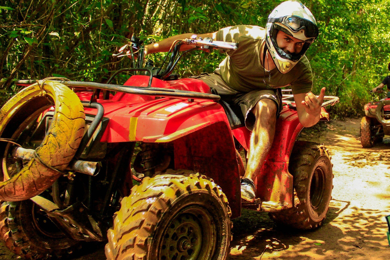 Paseo en atv compartir tirolesa y baño en cenote