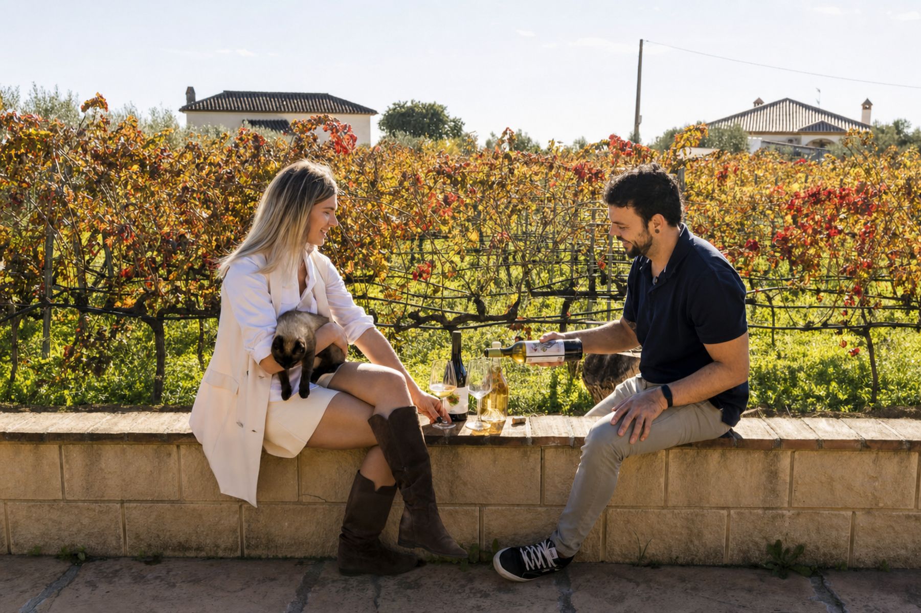 Málaga: Bio-Weingut-Tour mit 6 Weinen, Tapas & Transfer