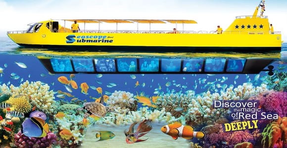 Sharm El-Sheikh: Seascope Submarine boat cruise with pickup