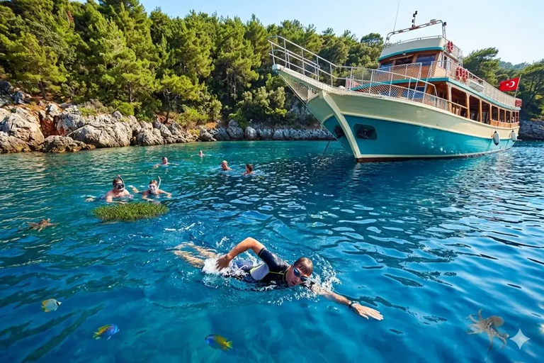 Marmaris: All-Inclusive Boat Trip with Lunch and Drinks All-Inclusive Boat Trip w/ Lunch, Soft Drinks & Transfer