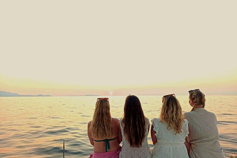 From Panormo: Sunset Cruise with Snacks and Drinks Sunset Cruise without Transfer