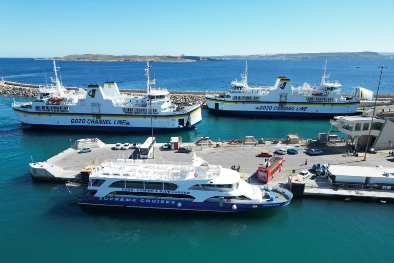 Bugibba: Gozo & Blue Lagoon with Sea Caves & Crystal Lagoon