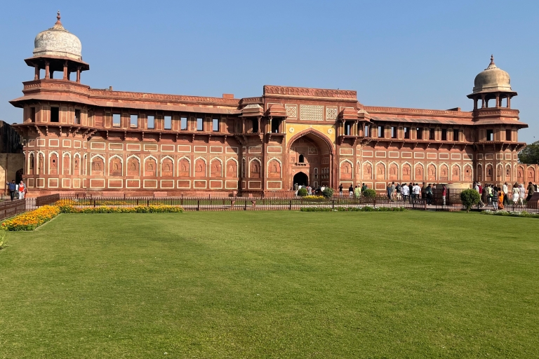 Depuis Delhi - Visite du Taj Mahal et du Fort d'Agra en voiture sans souciCircuit tout compris - Billets + Voiture privée + Guide + Déjeuner