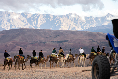 Marrakesz: Agafay Desert Tour z quadem, przejażdżką na wielbłądzie i kolacją