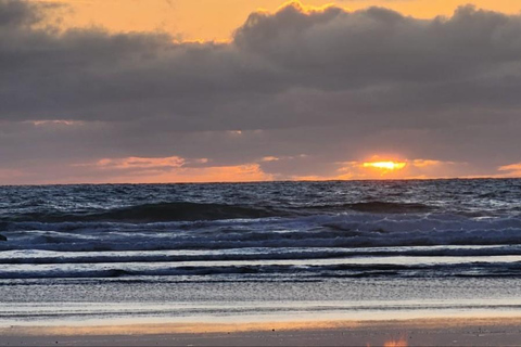 Oeste de Auckland: Puesta de sol con piscina termal y vista nocturna