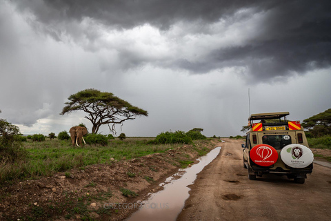 2-Day Tsavo East Safari with Meals and Hotel, Open roof jeep