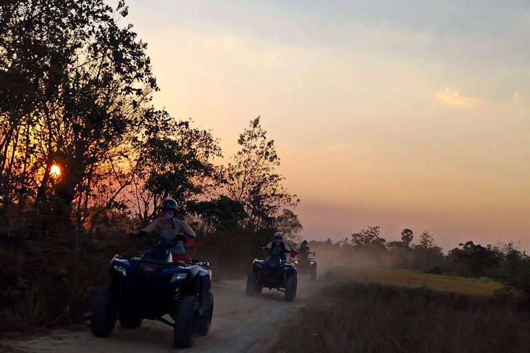 Phnom Penh: Sunset Quad Bike Tour with Hotel Pickup