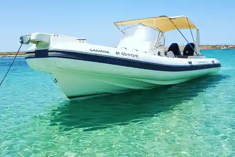 Ibiza and Formentera aboard a semi-rigid treasure (Samaná)